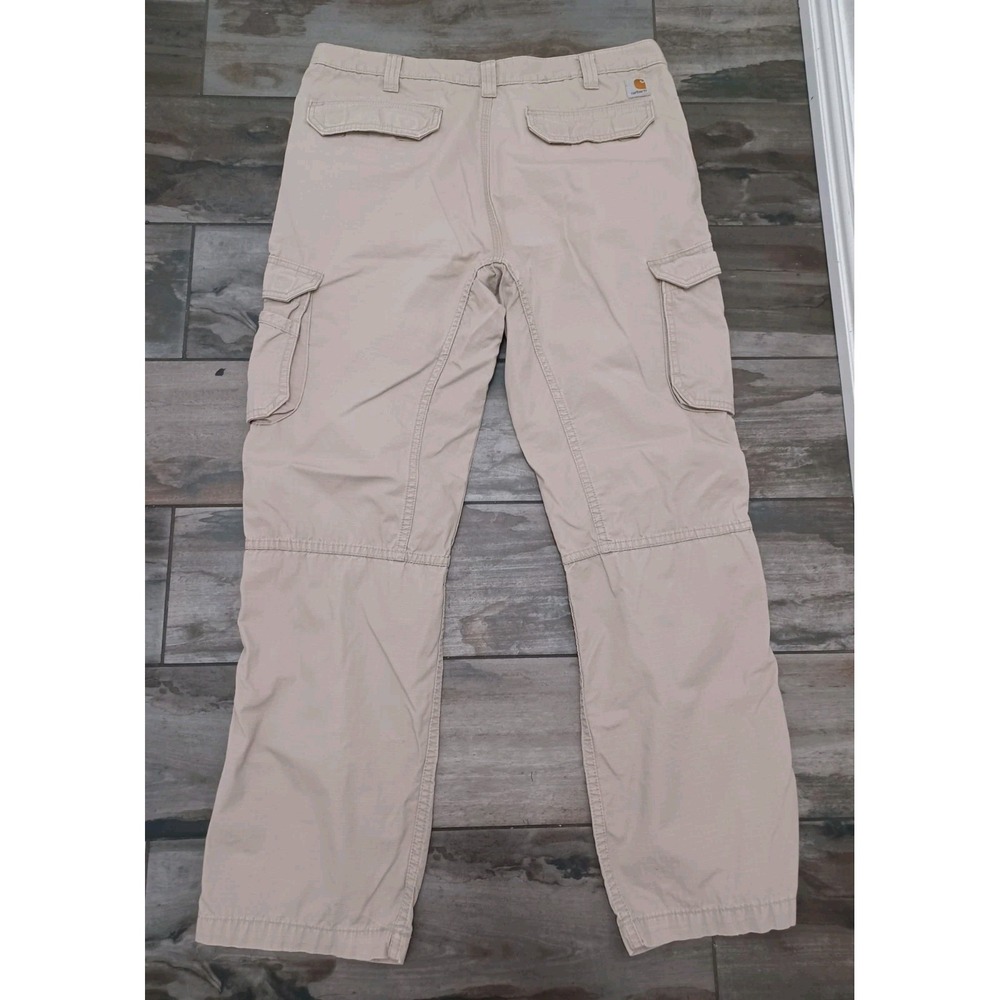 CARHARTT Relaxed Fit Forced Jeans 38×32 BEIGE